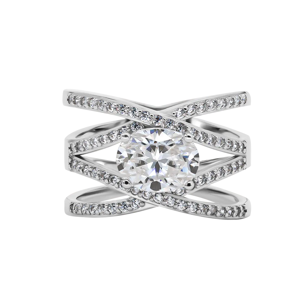 【777】Promotional Event "Deck The Hall" 2 Carat Oval Synthetic Moissanite ring– Luxurious and Classic for Engagement, Wedding, or Anniversary Gift