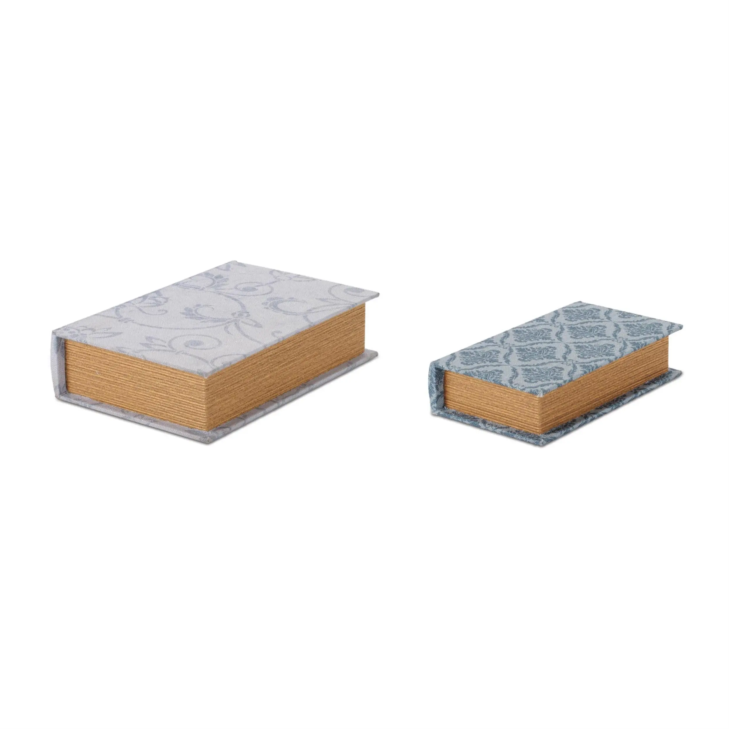 Patterned Decorative Book Box (Set of 2)