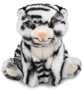 SUPER-SOFT PLUSH - SQUAT WHITE TIGER 8"