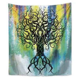 Celtic tree of life watercolor hanging tapestry wall cottage farm Tree Of Life Pattern Tapestry Acrylic Pendant Ornament For Living Room & Bedroom Decor Holiday Gift For Friends