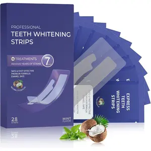 Teeth Whitening Strips 14 Sensitive Gentle - Sensitive Teeth whitening Strips, Peroxide Free, Enamel Safe, Gentle Removal Instant Teeth Whitening Without The Harm (28 Stripes)