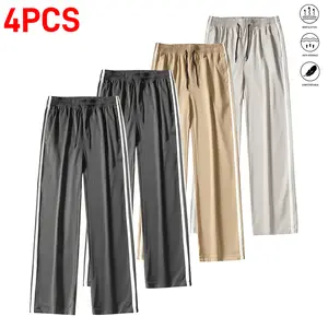 4-Pack Men’s Fashion Loose Straight-Leg Pants – Eye‑Catching Design – Comfortable Fit – For Fitness Enthusiasts – Street Style – Lightweight Fabric – Ideal for Daily Casual Wear and Outdoor Sports