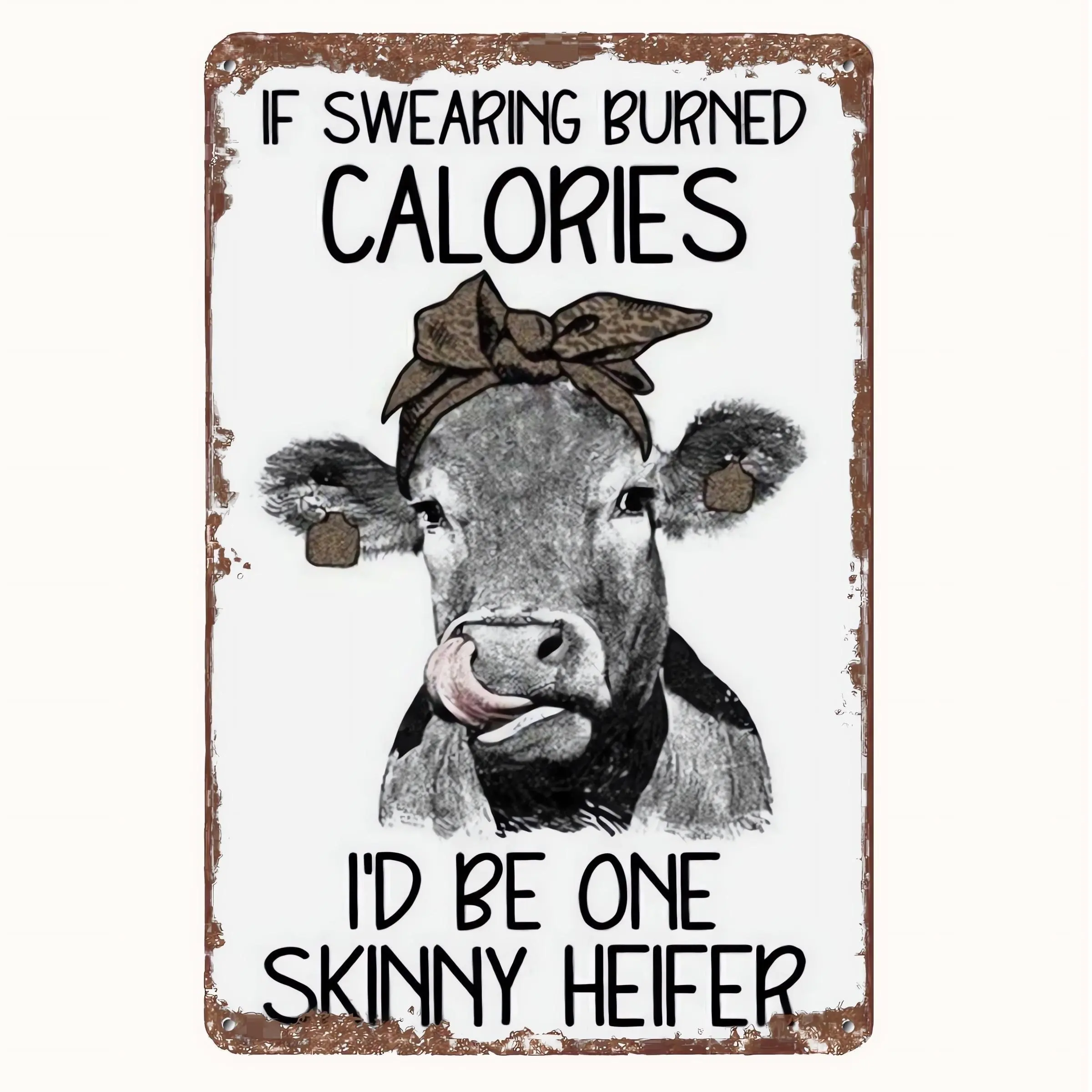 1 count, If Swearing Burned Calories, I'd Be A Skinny Cow Humor Canisters, Room Decoration, Aesthetic Room Decor, Bedroom Decor, Home Decoration, House Decor