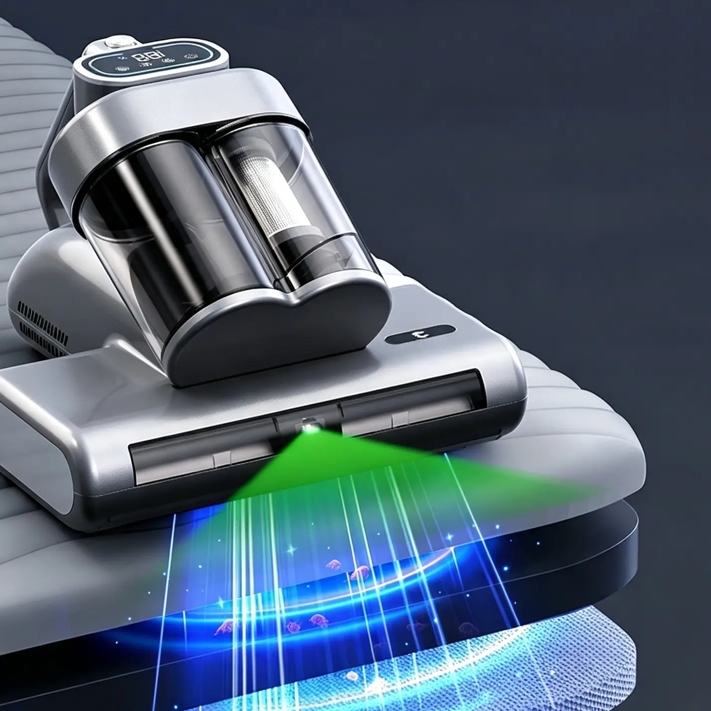 [Upgraded] EASYERA Mattress Vacuum Cleaner for Dust Mites – 18kPa Powerful Suction UV-C Mattress Cleaner with Intelligent LED Display, 149°F Hot Air Sterilization, HEPA Filter, Lightweight Deep Cleaner for Pet Hair on Bed, Sofa for Clean Living