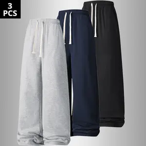 Men's Solid Thermal Lined Drawstring Waist Pants, Casual Comfy Loose Fitting Trousers for Fall & Winter, Men's Bottoms for Daily Wear, Relaxed Fit Menswear Socks Beige pantalones para hombre cargopantsmen pantalones para el frio men's work pants