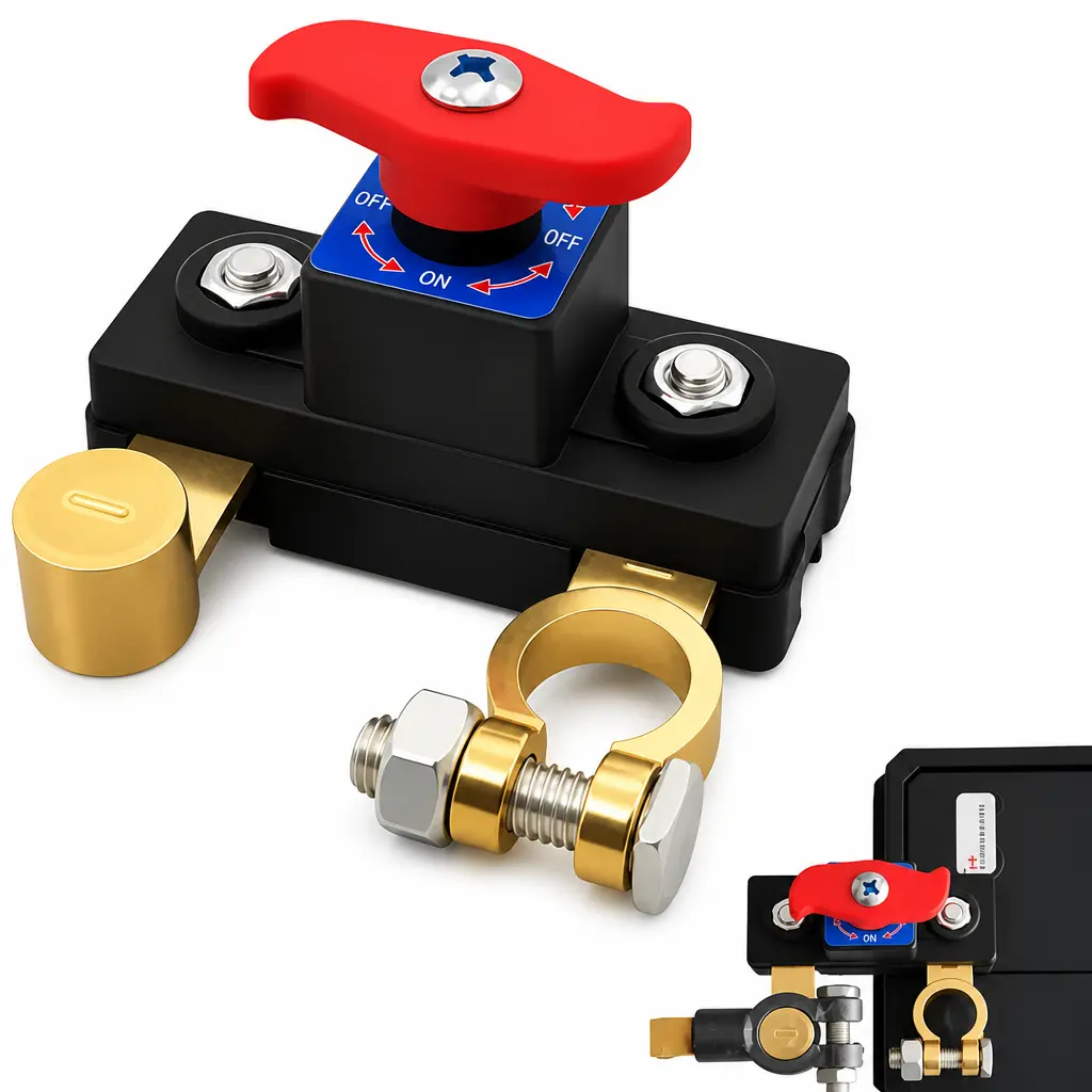 Heavy-Duty Pure Copper Vehicle Small Battery Disconnect Breaker Switch, Auto Replacement Part for Automobiles & Yachts, with Excellent Conductivity, Stable Power Delivery, Quick Cut-Off, Durable Repair Supply