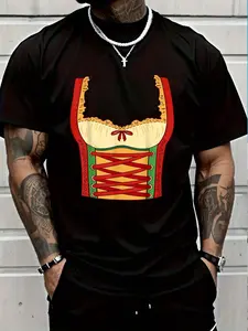 100% Cotton Oktoberfest Costumes Women Funny Shirt T-Shirt Women's Men's Graphic Tee Crew Neck summer vacation Tops