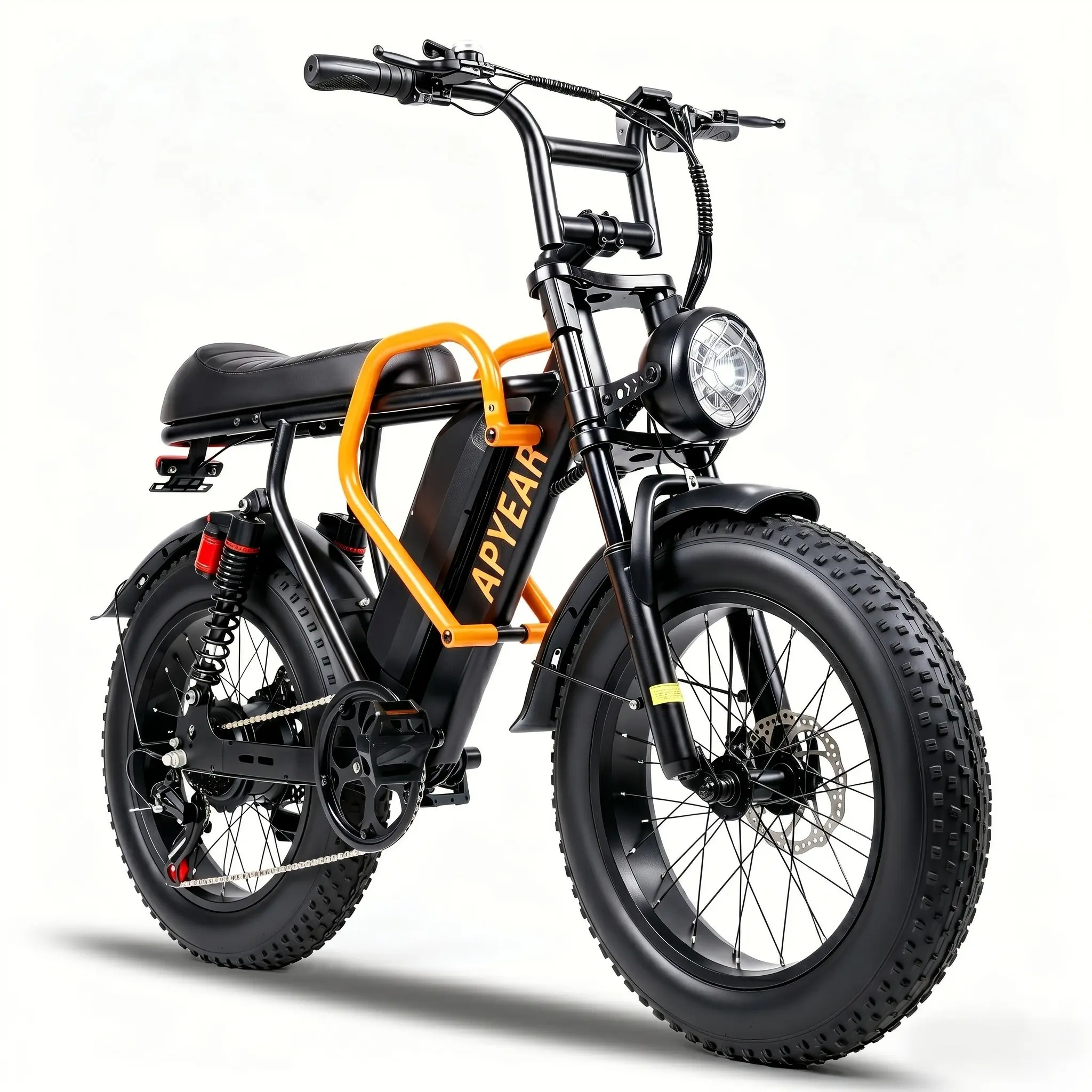 Electric Bike 1500W Peak Motor,Top Speed 30 MPH, Range 40-60 Miles, 48V Removable Battery E-Bike, Adults Up to 400 lbs, 20-Inch Fat Tires Electric Bicycle, Suspension ebikes, LED Headlights, Adult ebike