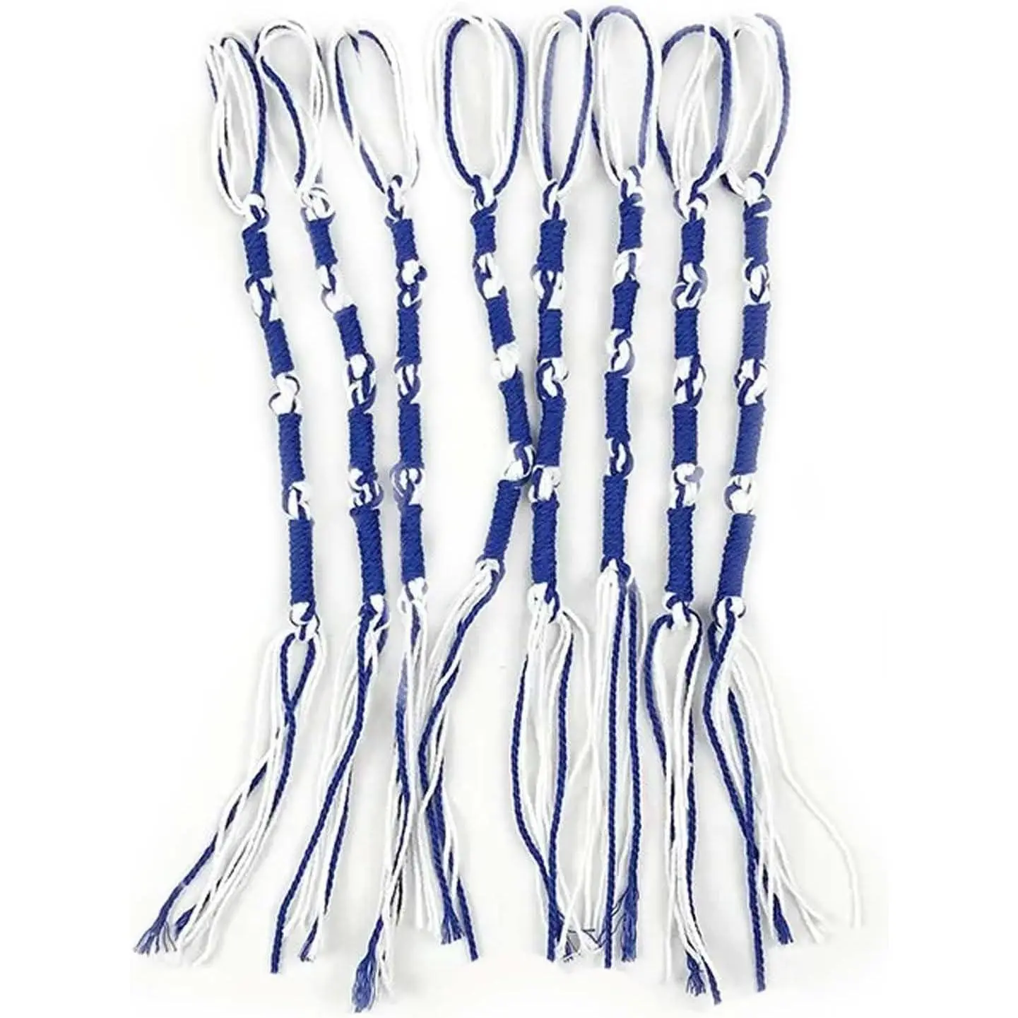 Jewish Traditional Tzitzits Set for Pants/Jeans Tzitzits Tassels Prayer Shawl Accessories Blue and White Home Decor Tassels with Hanging Hooks for Hebrew Men or Women