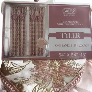 Glory Home Design Jacquard Panel with Attached Valance, Tyler Style, 1 Panel per Package