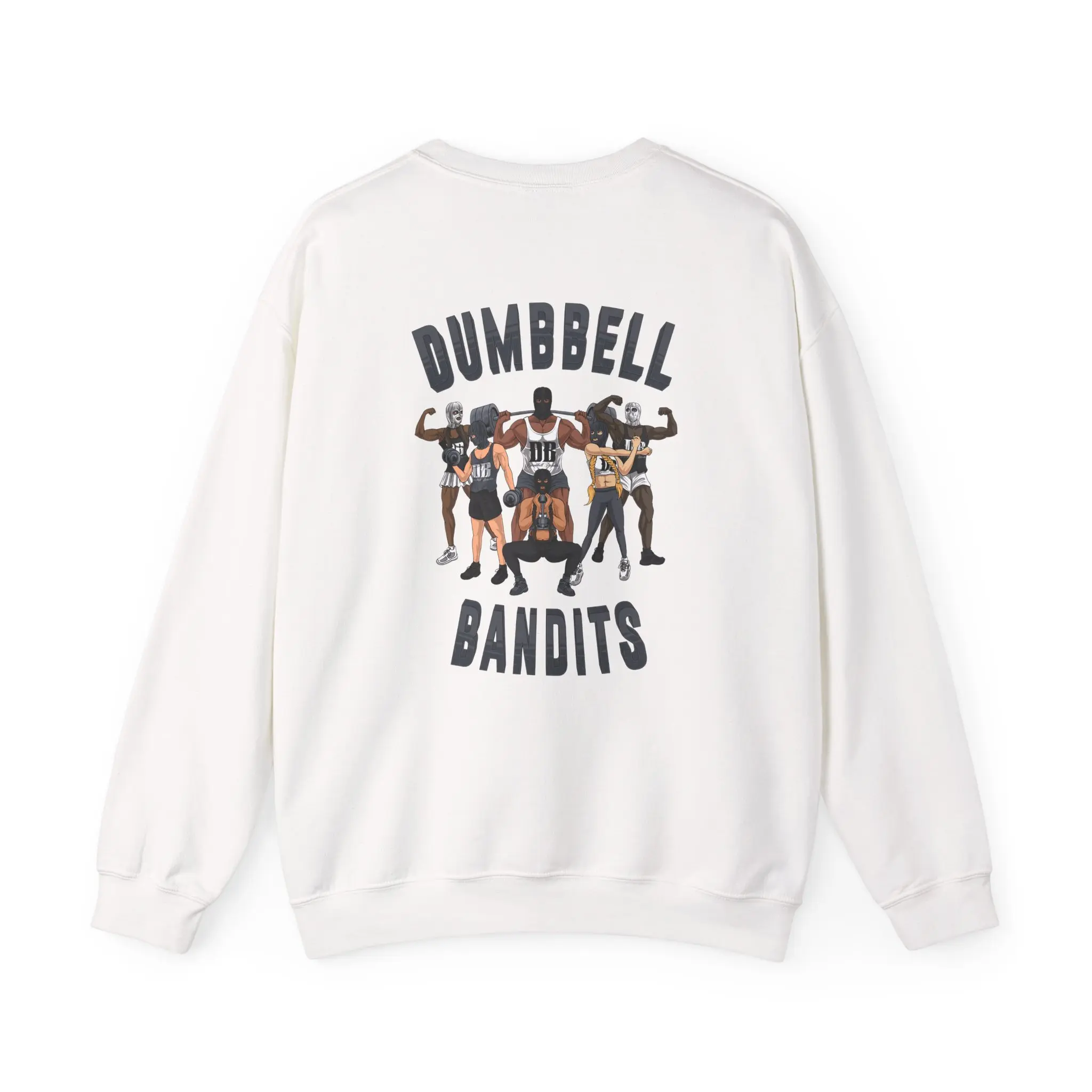 Dumbbell Bandits Crewneck Sweatshirt - Gym Motivation, Fitness Gift, Unisex Apparel, Workout Clothing, Casual Wear