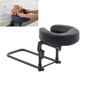 Bed Massage Headrest Pillow, Ergonomic Memory Foam, PU Leather Fabric, Adjustable Height, Reversible Use, Comfortable Back Support