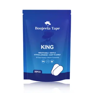 Mouth Tape for Deep Sleep,Gentle Black Mouth Sleep Tapes - Pain Free Removal, Skin Friendly Adhesive Cotton Tape 30 Pieces , A one-month Supply for men
