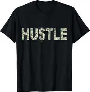 Hustle 100 Dollar USD Money Maker Business T-Shirt for Entrepreneurs and Hustlers Bold Text Motivational Piece for Business-Minded Individuals SportClothing