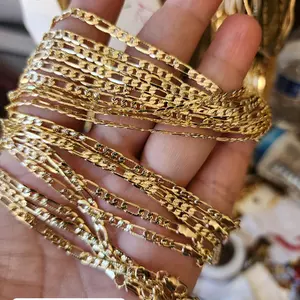 figaro style chains Gold-plated price for each