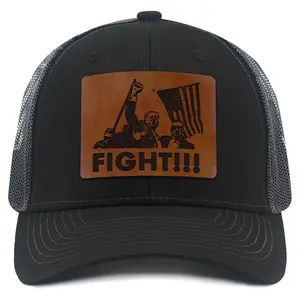 Donald Trump FIGHT Leather Patch Hat