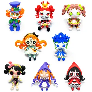 Set of 8 personalized dolls, cute cartoon figurines, cute desktop or car interior decorations, multifunctional indoor and outdoor home decoration gifts, suitable for family and friends
