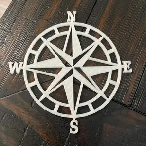 3D Glow in the dark nautical compass symbol and 3d alien key chain