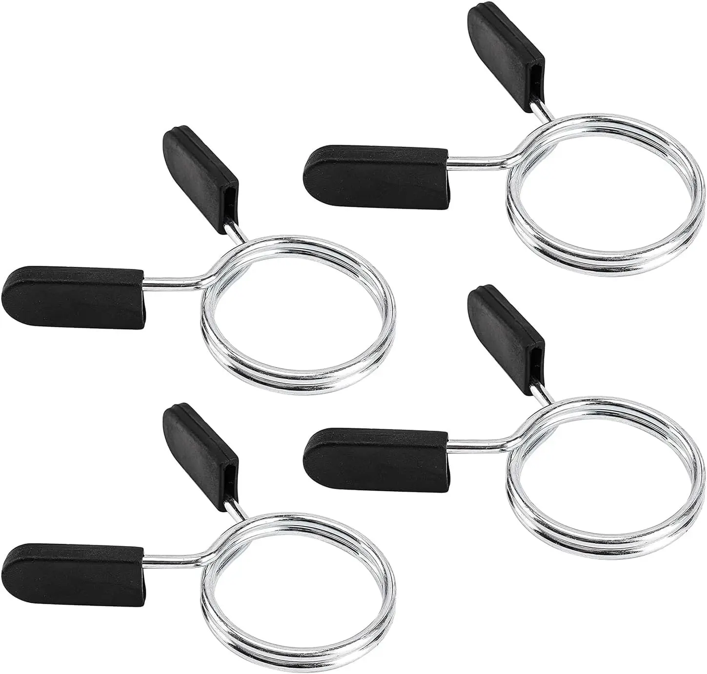 Barbell Collars 4-Pack, 2-Inch Quick-Release Steel & Plastic Clips with an Exact Fit for Olympic Bars, Convenient for Gym & Weightlifting, Convenient And Ease Weightlifting, 2 In, Unisex, 2" Diameter
