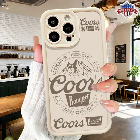 Vintage Mountain Beer Label Typography Pattern Case for iPhone 17 16 15 14 Pro Max 13 12 11 XR XS Plus Air Slim Lightweight Shockproof Anti Drop Protective Durable TPU Cover,junk,cases🛍️,promax