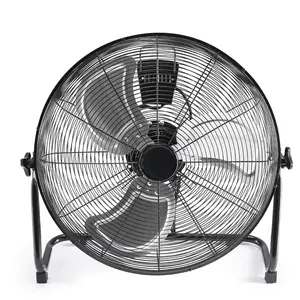 Industrial High-Velocity Floor Fan 18"/20" – 3-Speed Metal Fan with 120° Adjustable Tilt, Max 2661-3523 CFM, Quiet Standing Drum Fan for Garage, Workshop, Gym