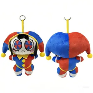 The Amazing Digital Circus Pomni Plush Keychain 15cm Cute Clown Jester Stuffed Doll Soft Pendant Bag Accessories Gift