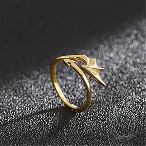 GTHIC Demon Wing and Arrow Stainless Steel Gothic Ring Fashion Accessories for Daily Wear