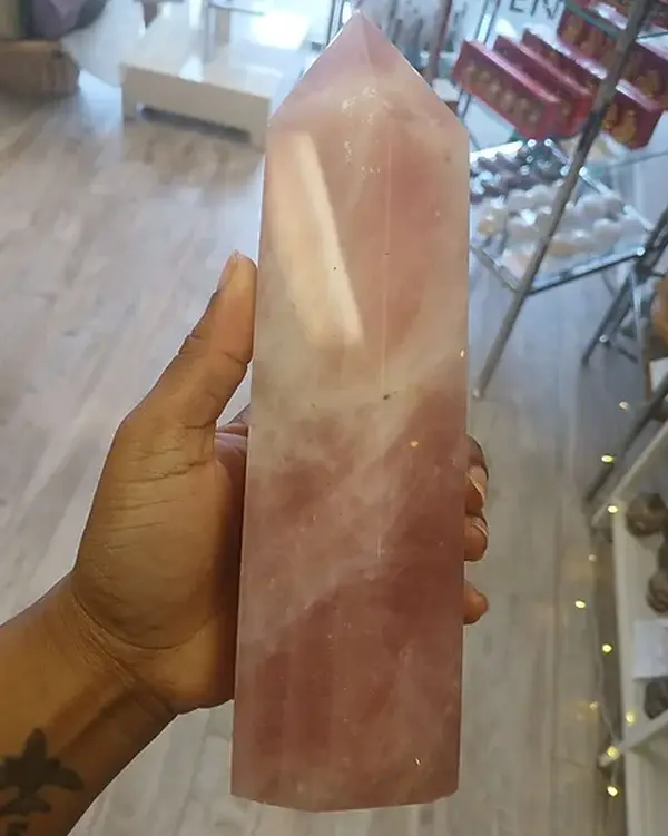 Extra Large Rose Quartz Tower