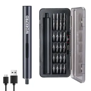 #JumpstartSale WORKPRO Mini Electric Screwdriver, 20 in 1 Electric Precision Screwdriver with Magnetizer and S2 Steel Bits, Max 4.0V Magnetic Rechargeable Cordless Screwdriver Kit for Phone, Camera, Laptop