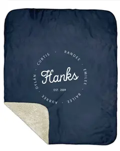 Sherpa Back Household Circle Family Blanket