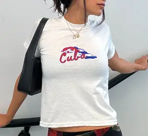 Cuba Baby Tee Patriotic Cuba Island 90s Baby Tee Latinx Baby Tee Cubana Y2K Baby Tee Graphic Baby Tees Women Hispanic Heritage Spanish Gift