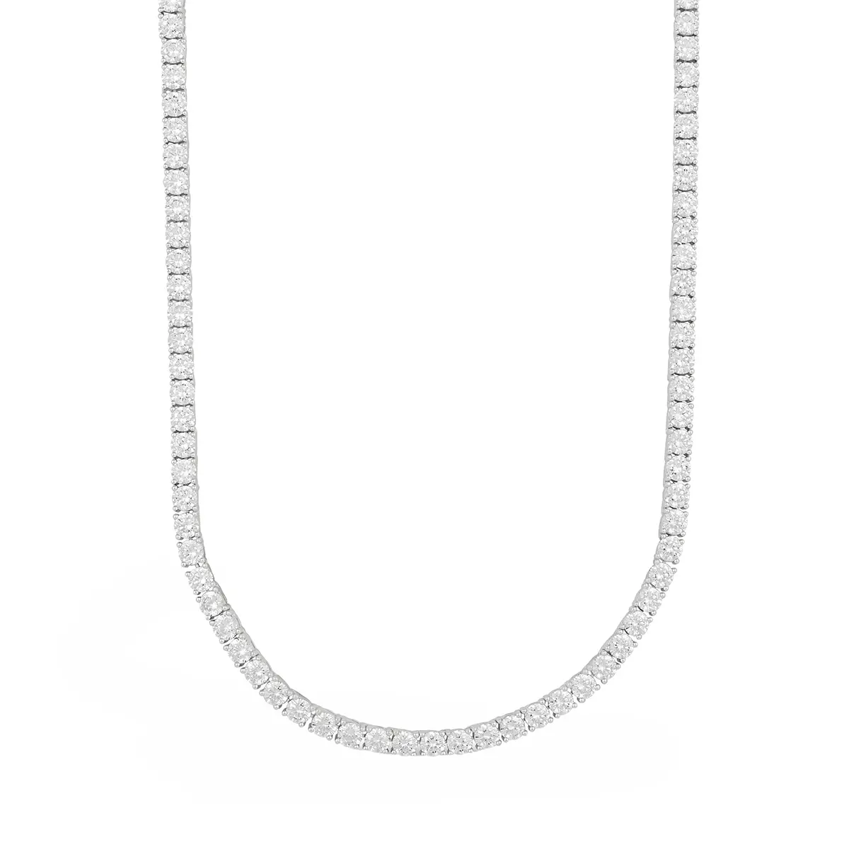 GLD 3MM Moissanite Diamond Tennis Chain in Sterling Silver - Perfect Gift #tiktokshopsummersale