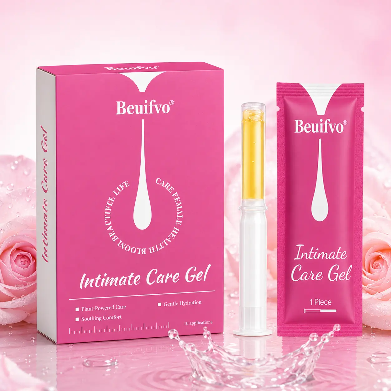 Beuifvo Feminine Intimate Gel Multi Pack (10Pcs/20Pcs) - pH-Balanced Moisturizing Intimate Wash, Herbal Soothe Gel, All Skin Types, Daily Freshness & Comfort