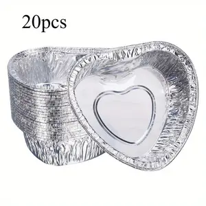 Large Capacity Disposable Baking Cups - Durable Aluminum Foil, Non-Stick, Versatile for Cupcakes, Tarts, Pudding, Appetizers - Perfect for Wedding, Christmas, Birthday Party Supplies Bakeware