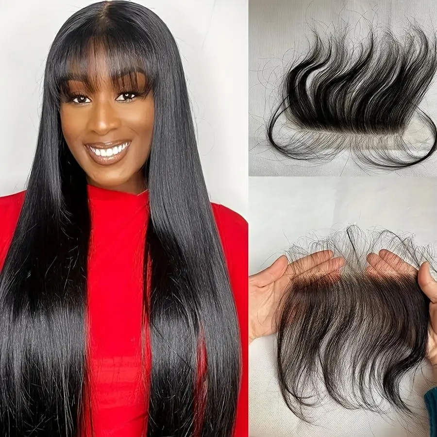 HD Lace Bangs Human Hair Air Fringe Front Bangs Virgin hair Lace Bangs Piece