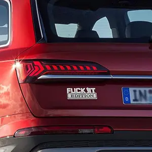 Universal Car 3D Emblem Decal, Fuck IT Edition Fender Badge Sticker, Durable Exterior Decoration Replacement for Most Vehicles, Silver Black