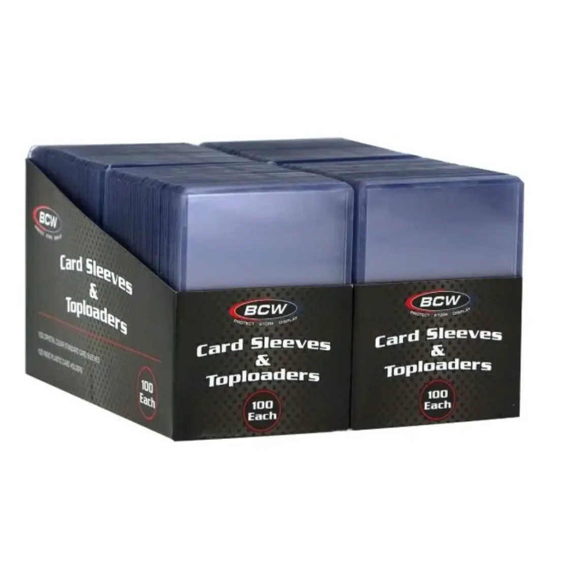 BCW 200 Count Card Sleeve & Toploader Combo Pack (200 Sleeves + 200 Toploaders)