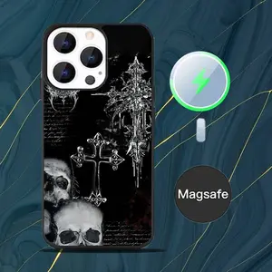 Gothic Coquette Sigilism Cross Phone Case For iPhone 17,16,15,14,13,12,Pro,Max,Plus,Mini,Magsafe,Magnetic Wireless Charging Case