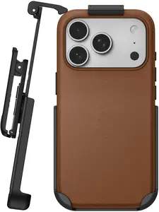 Nakedcelllphone Woven Combo for iPhone 17 Pro Max Case - Compatible with MagSafe - with Rotating Belt Clip Holster Holder
