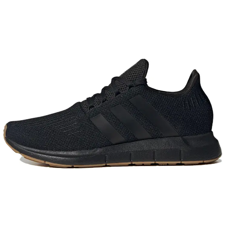 adidas Swift Run 1.0 'Black Gum' Sports Sneaker, Knit Upper, Responsive Cushion, Running Wear