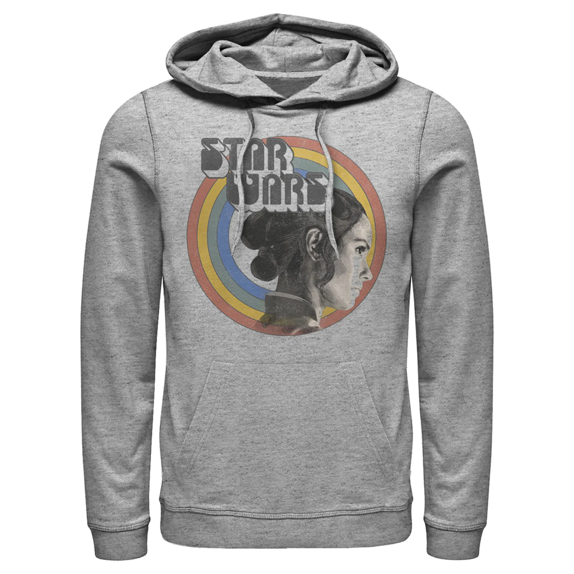 Men's Star Wars: The Rise of Skywalker Rey Vintage Rainbow Menswear Casual Fashion Pullover Hooded Hoodie
