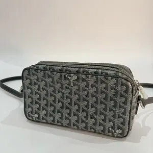 Pre-owned Goyard Goyardine Canvas with Leather Trim Crossbody Bags Cap Vert PM Crossbody Bag Goyardine Canvas Green