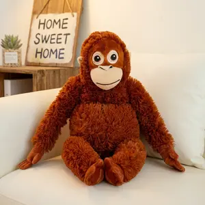 Realistic Orangutan Plush Toy, Ultra Soft Kids Sleep Pillow, Non-Shedding Stuffed Monkey Doll, Eco-Frien