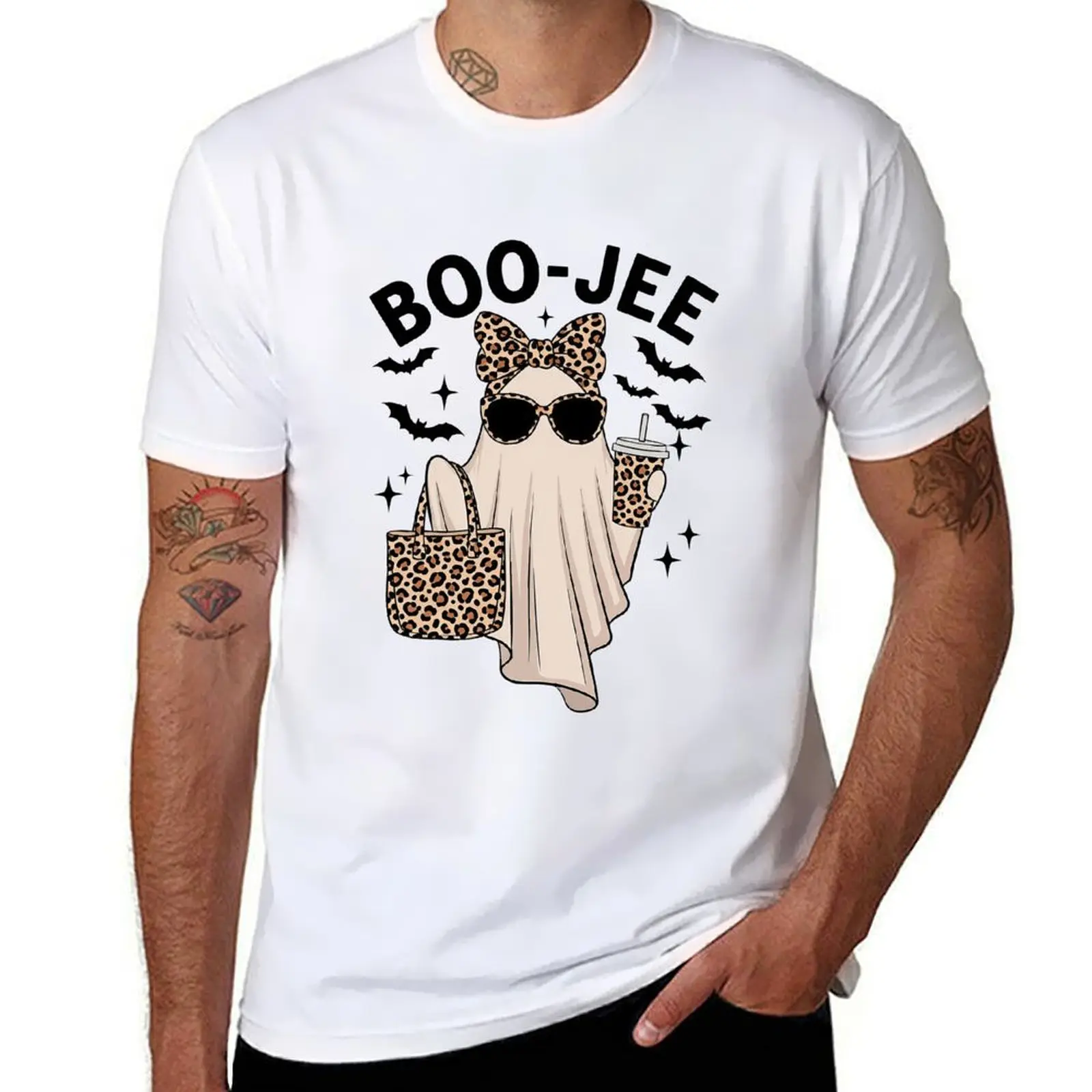 Boo-Jee Ghost Shirt, Leopard Ghost Tee, Ghost Coffee Shirt, Funny Fall Shirt, Ghost Tee, Girly Halloween Gift, Boojee Tee