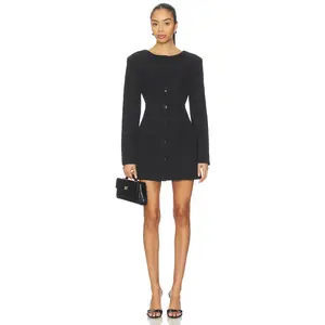 NBD x Christina Elezaj Amina Blazer Mini Dress in Black