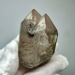 Natural Twin Smoky Quartz | Raw Crystal for Grounding and Healing | Double Terminated Smoky Quartz