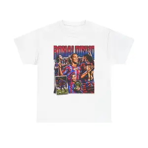 Retro Vintage 90s Graphic Ronaldinho T-Shirt, Ronaldinho Barcelona Tee, Soccer T-Shirt, Bootleg Sport Tee, Cotton Tee