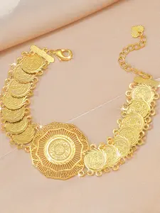 Bohemian retro watch chain bracelet, Pretty bracelet, Antique coin flower design, tennis bracelet jewelry, copper plated 24k women's jewelry, suitable for girlfriends, gifts for friends, daily gifts, Valentine's Day, weddings