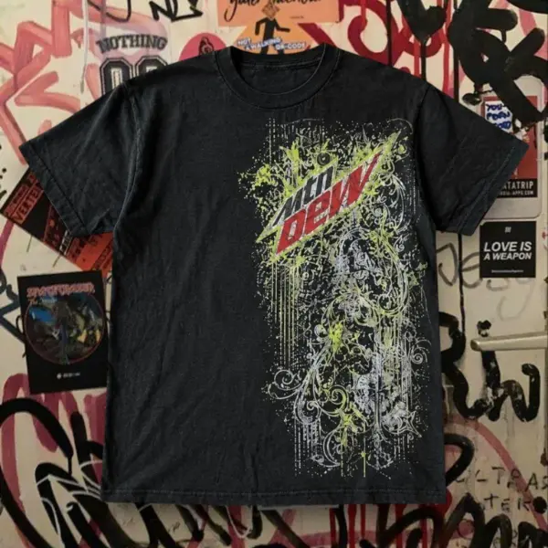 Mountain Dew Graphic Tee Black Unisex Gildan, Vintage Graphic Tee, 2000s Shirt, Y2k Tee, Gifts Shirt, Unisex Shirt Top Menswear Womenswear
