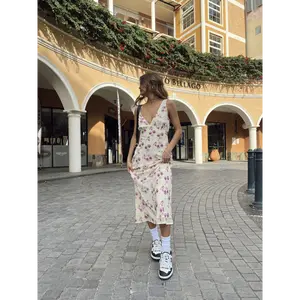 Nellie Midi Dress Yellow Floral